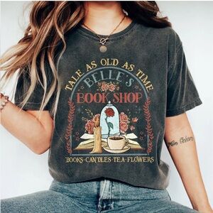 Belle's Book Shop Graphic Tee - Vintage Black